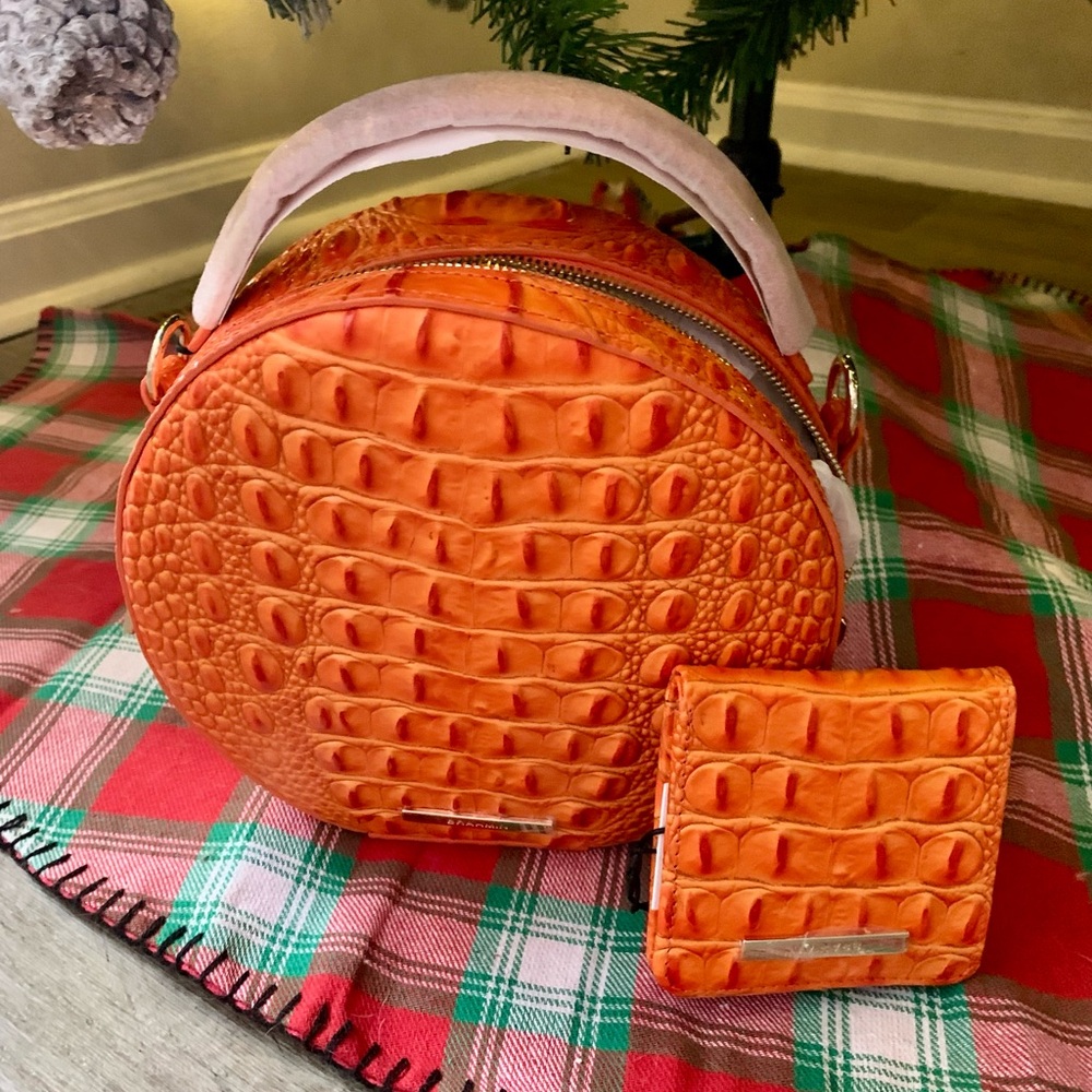 Brand new, beautiful Brahmin Lane Mandarin orange Melbourne, with matching Jane